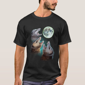 Three Opposum Moon With 3 Possums And Dead Moon Co T-Shirt
