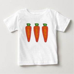 Three Orange Chocolate Carrots Spring Easter Candy Baby T-Shirt