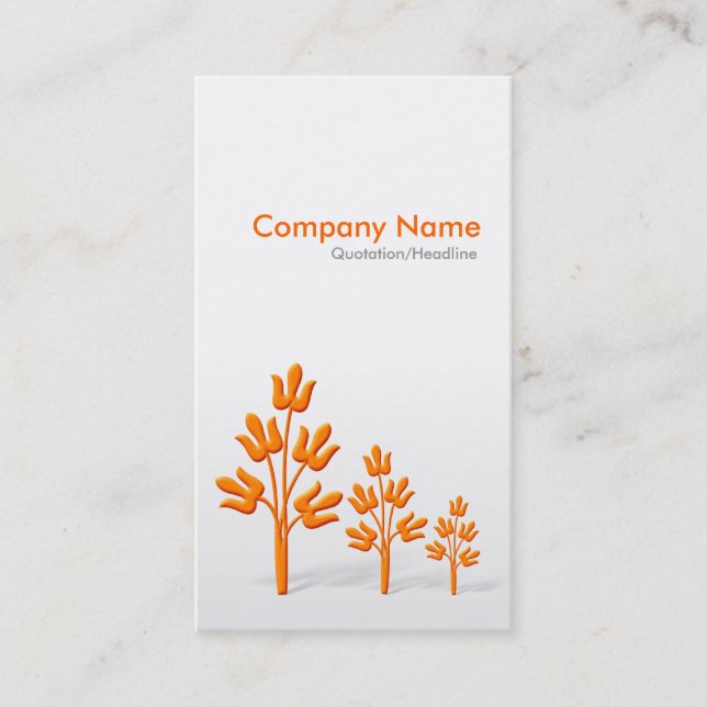 Three Orange Trees (Vertical) Business Card (Front)