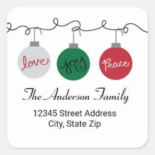 Three Ornaments - Return Address Label