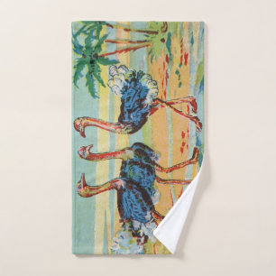 Three Ostriches Hand Towel
