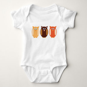 Three Owls Baby Bodysuit