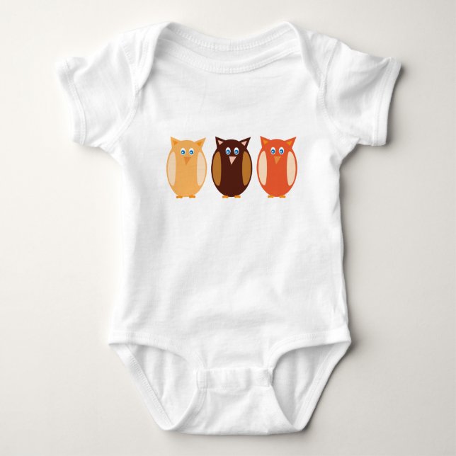 Three Owls Baby Bodysuit (Front)