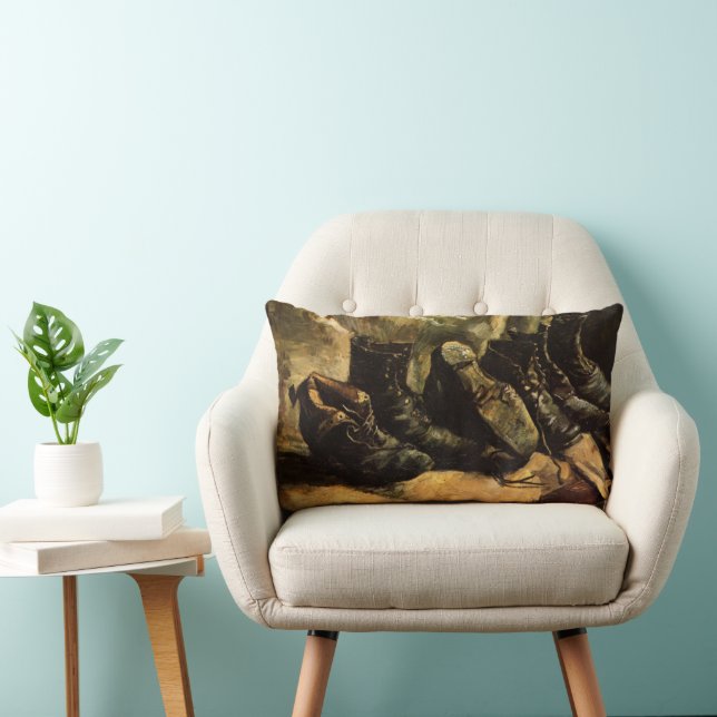 Three Pairs of Shoes by Vincent van Gogh Lumbar Cushion (Chair)