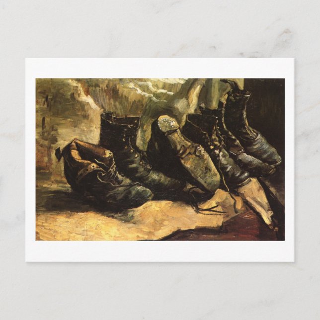 Three Pairs of Shoes (F332) Van Gogh Fine Art Postcard (Front)