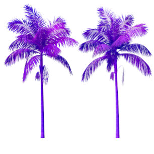 Three Palm Trees Purple T-Shirt