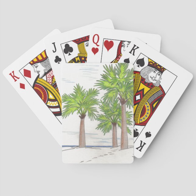 THREE PALMS playing cards (Back)