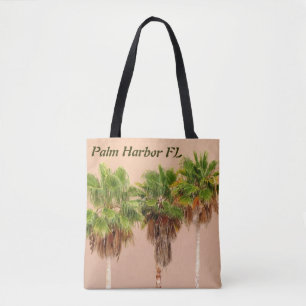 Three Palms Shoulder Tote Bag
