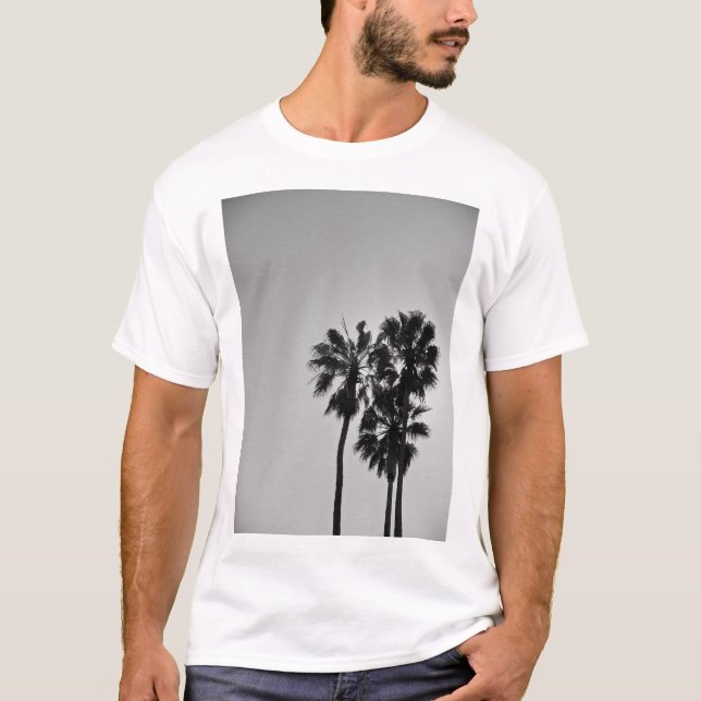 Three Palms White T-Shirt (Front)