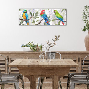 Three Parrots Canvas Print