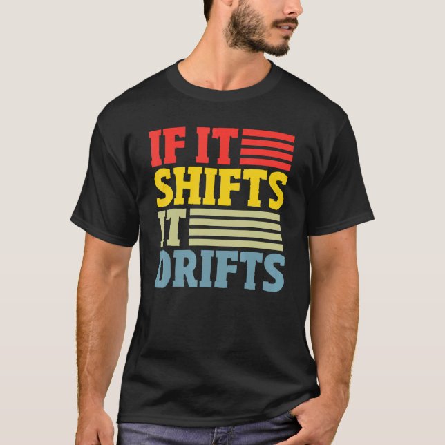 Three Pedal Cars Stick Shift   Manual Transmission T-Shirt (Front)