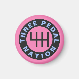 THREE PEDAL NATION Magnet