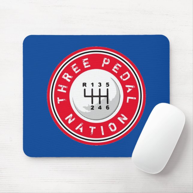 THREE PEDAL NATION MOUSE MAT (With Mouse)