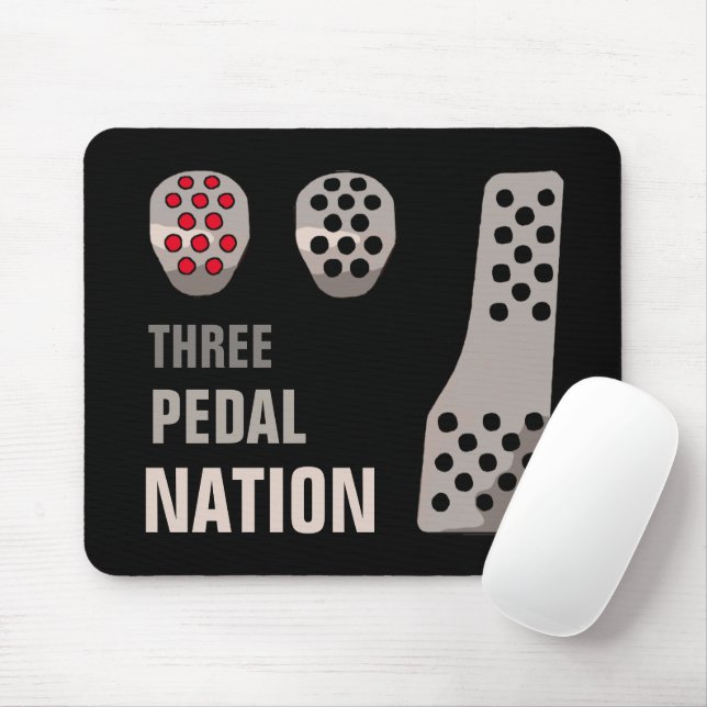 THREE PEDAL NATION MOUSE MAT (With Mouse)