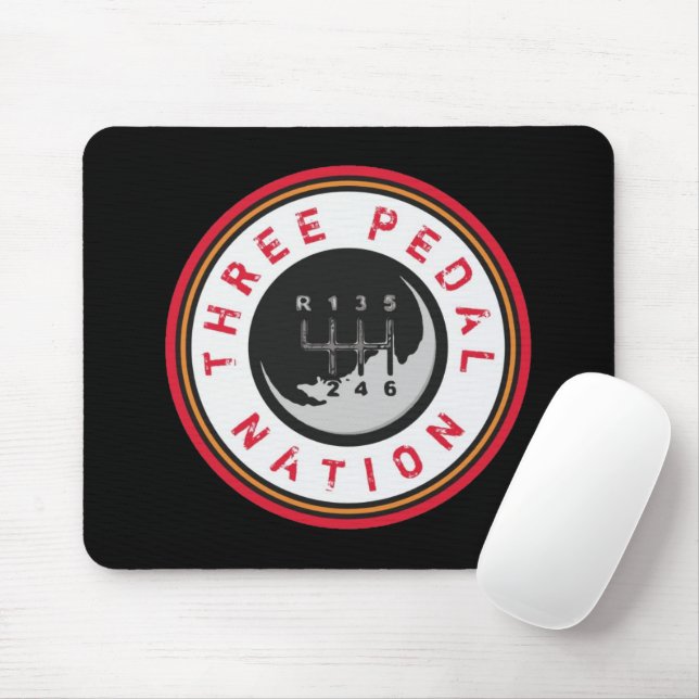 THREE PEDAL NATION MOUSE MAT (With Mouse)