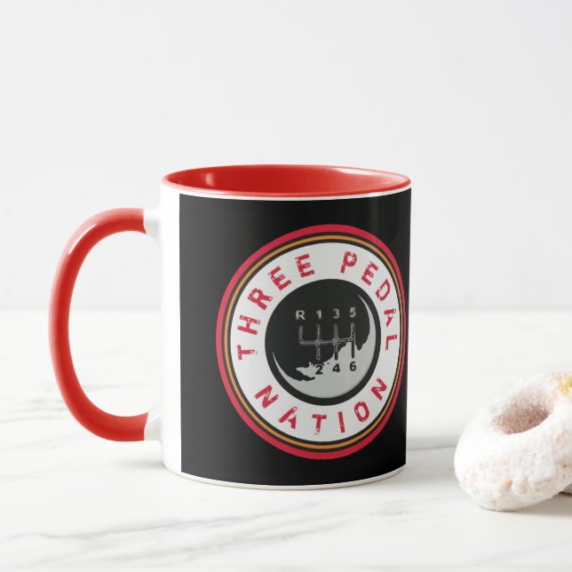 THREE PEDAL NATION Mug (With Donut)