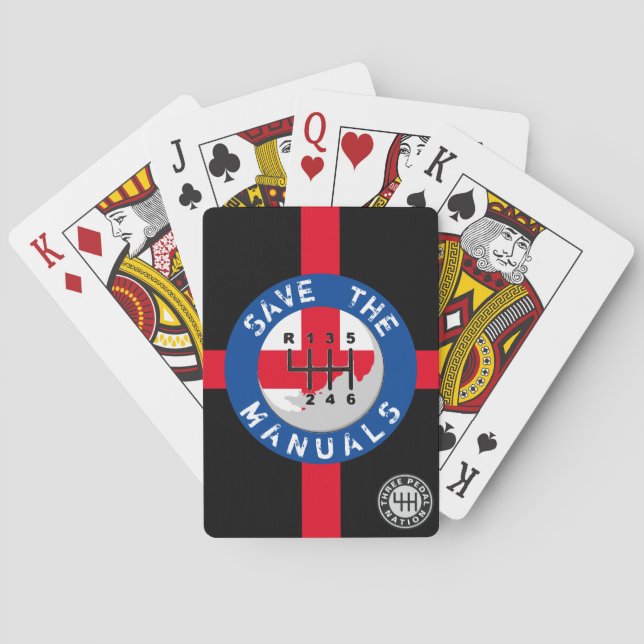 THREE PEDAL NATION PLAYING CARDS (Back)