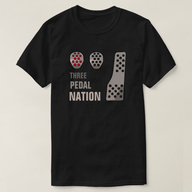 THREE PEDAL NATION T-Shirt (Design Front)