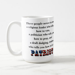 Three people never to trust: coffee mug