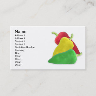 Three peppers business card