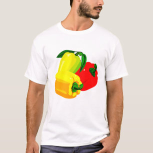 Three peppers graphic red yellow green T-Shirt