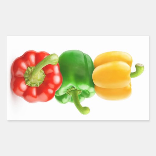Image of Three peppers pyramid Rectangular Sticker