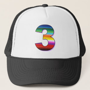 Three - Personalise for Birthdays, Ages or Events. Trucker Hat
