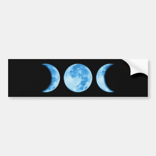 Three Phase Moon Bumper Sticker