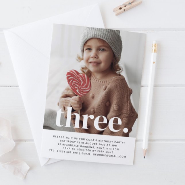 Three Photo Birthday Invitation  (Creator Uploaded)