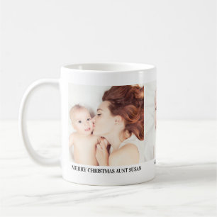 Three Photo Christmas Gift Mug for Aunts