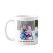 Three Photo Christmas Gift Mug for Grandmothers