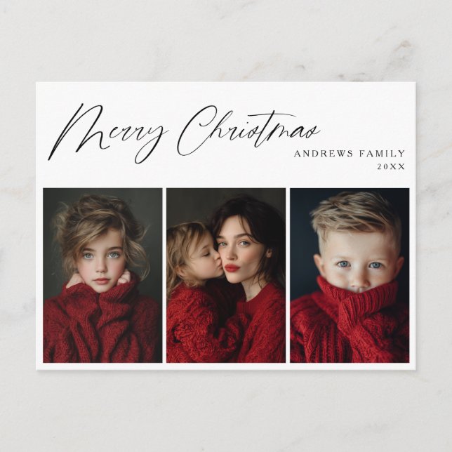 Three photo Christmas Holiday Design (Front)