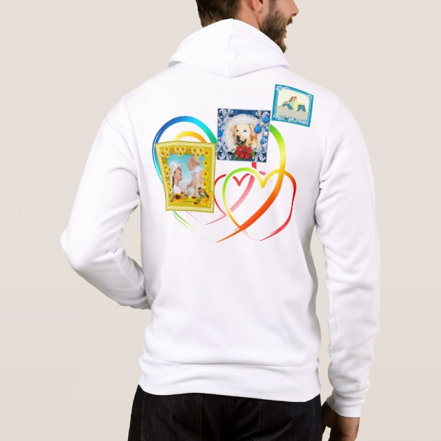Three Photo Collage  Hoodie (Back)