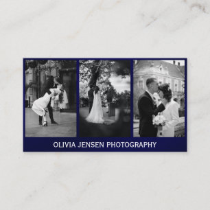 Three Photo Collage Photographer Business Card