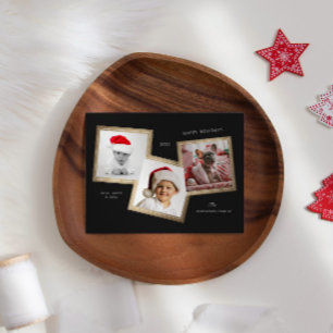 Three Photo Frame Family Holiday Postcard