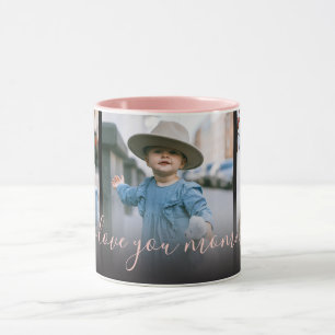 Three Photo Pink I Love You Mummy Mug
