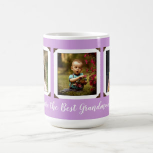 Three Photo Template Best Grandma Ever Coffee Mug