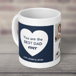 Three Photos and a Heart | Best Dad Ever Coffee Mug<br><div class="desc">This cute ands stylish mug features a heart that says "you are the best dad ever",  plus room for your names and three of your favourite personal photos. The perfect Father's Day gift that will make him smile each time he reaches for his coffee!</div>