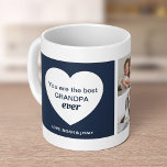 Three Photos and a Heart | Best Grandpa Ever Coffee Mug<br><div class="desc">This cute ands stylish mug features a heart that says "you are the best grandpa ever",  plus room for your names and three of your favourite personal photos. The perfect Father's Day gift that will make your grandfather smile each time he reaches for his coffee!</div>