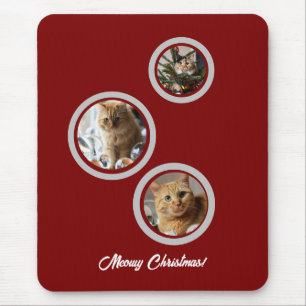 Three Photos Cats Customize  Mouse Mat