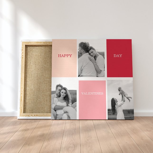Three Photos | Happy Valentines Day Canvas Print (Creator Uploaded)