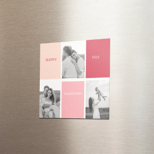 Three Photos   Happy Valentines Day Magnet