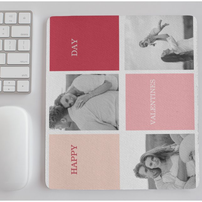 Three Photos | Happy Valentines Day Mouse Mat (Creator Uploaded)
