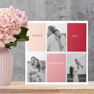 Three Photos   Happy Valentines Day Tile