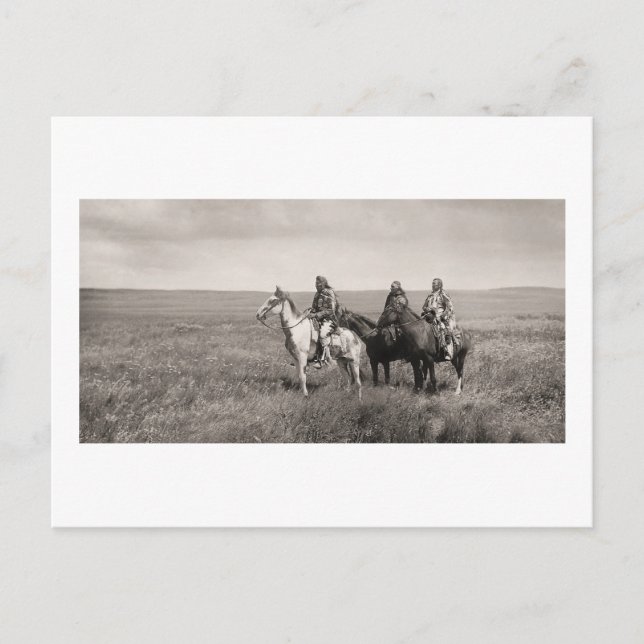 Three Piegan Blackfeet Chiefs - vintage Postcard (Front)