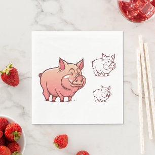 Three Pigs Paper Napkins