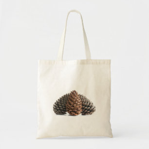 Three pinecones tote bag