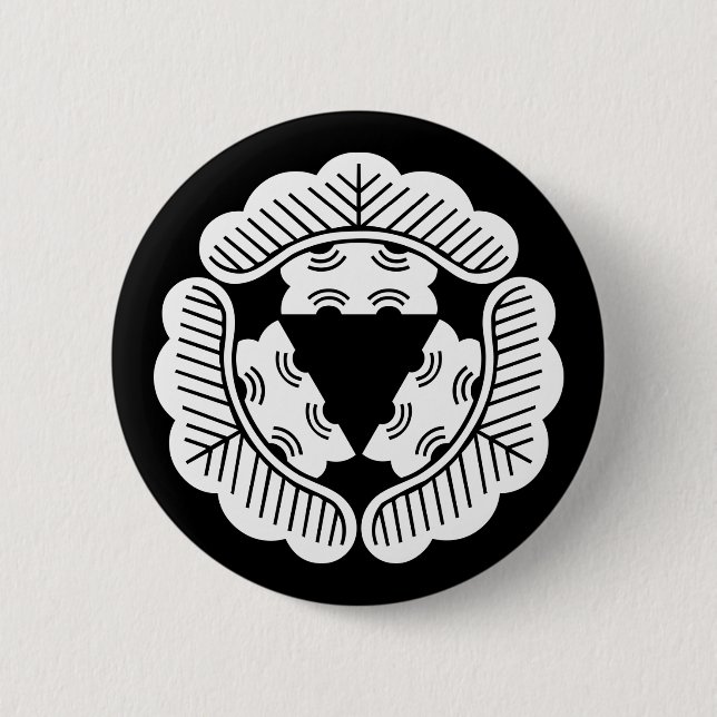 Three pines 6 cm round badge (Front)