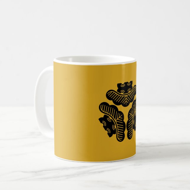 Three pines inward-facing coffee mug (Front Left)