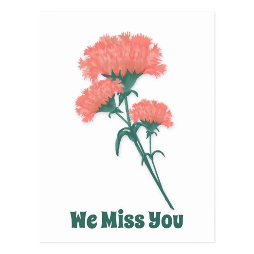 We Miss You Postcards Zazzle UK